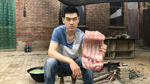 83块钱买整扇排骨,炖排骨就得量大,这个做法最直接!真好吃